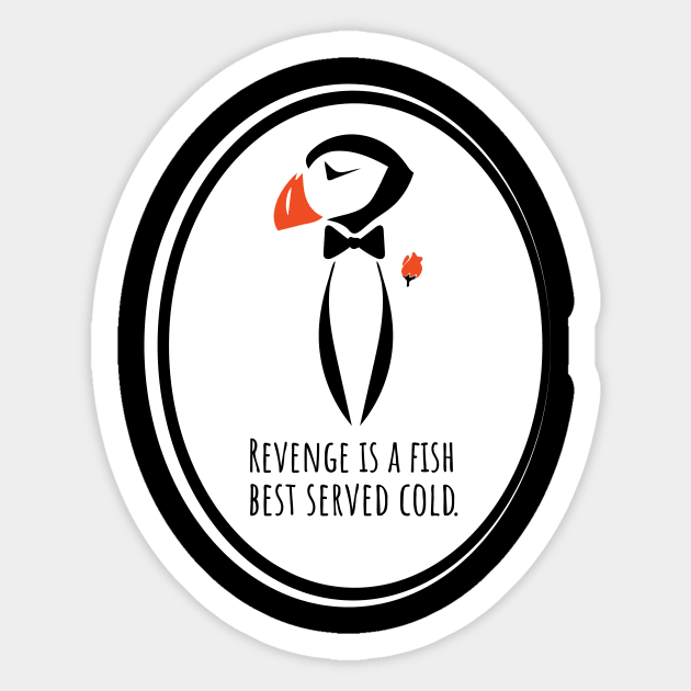 The Godfather Puffin Sticker by Limey Jade 